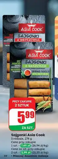 Dino Sajgonki warzywne + sos Asia Cook oferta