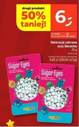 Dealz Dekoracja cukrowe oczy Decocino Sugar Eyes 25g oferta
