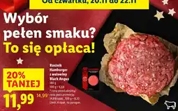 Lidl Hamburger z wołowiny Black Angus Rzeźnik oferta