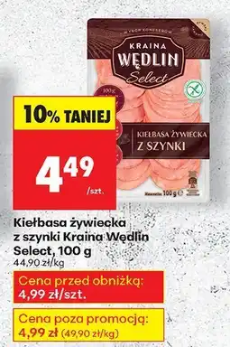 Biedronka Kiełbasa żywiecka z szynki Kraina Wędlin Select oferta