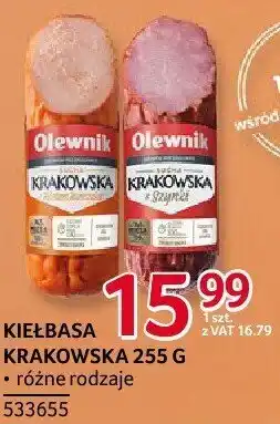 Selgros Kiełbasa krakowska Olewnik 255g różne rodzaje oferta