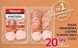 Selgros Sucha krakowska z szynki plastry Olewnik 400g oferta