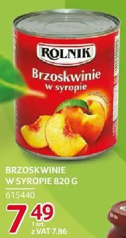 Selgros Brzoskwinie w syropie Rolnik 820g oferta