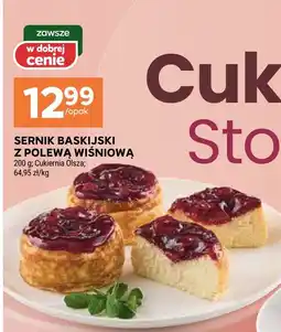 Stokrotka Sernik baskijski z polewą wiśniową Cukiernia Olsza oferta