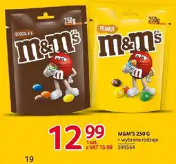 Selgros Drażetki M&M's 250g wybrane rodzaje oferta