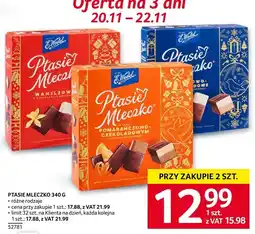 Selgros Czekolada Ptasie Mleczko E.Wedel 340 g różne rodzaje oferta
