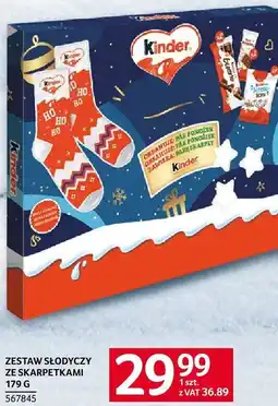 Selgros Zestaw słodyczy ze skarpetkami 179 g Kinder oferta
