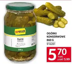 Selgros Ogórki konserwowe 860 G Topseller oferta