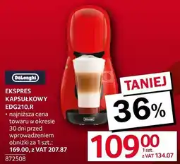 Selgros Ekspres kapsułkowy EDG210.R DeLonghi oferta