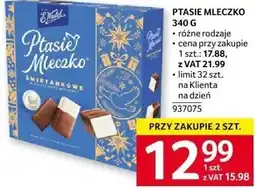 Selgros Mleczko ptasie 340g różne rodzaje Ptasie Mleczko oferta