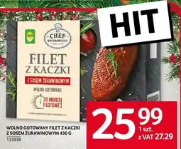 Selgros Wolno gotowany filet z kaczki z sosem żurawinowym 430 g Selgros oferta