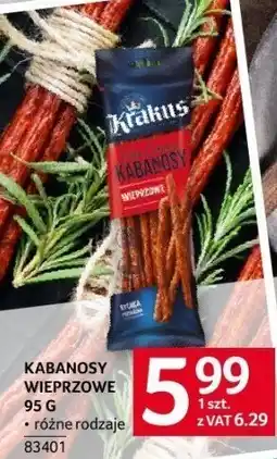Selgros Kabanosy wieprzowe 95 g różne rodzaje Krakus oferta