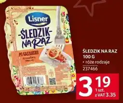 Selgros Śledzie na raz Lisner 100 g oferta