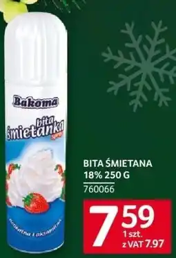 Selgros Bita śmietana Bakoma oferta