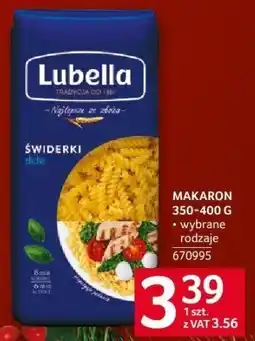 Selgros Makaron Lubella świderki 350-400g wybrane rodzaje oferta