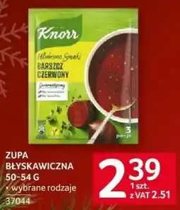 Selgros Zupa błyskawiczna Knorr 50-53g wybrane rodzaje oferta