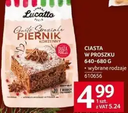 Selgros Ciasto w proszku Łucatto piernik świąteczny 640-680g wybrane rodzaje oferta