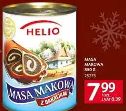 Selgros Masa makowa z bakaliami Helio 850g oferta