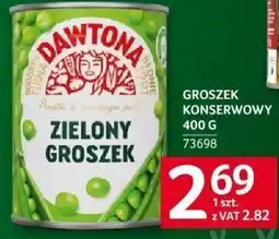 Selgros Groszek konserwowy zielony Dawtona 400 g oferta