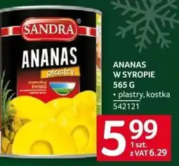 Selgros Ananas w syropie Sandra oferta