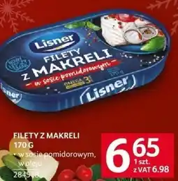 Selgros Filety z makreli Lisner 170 g oferta