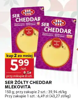 Stokrotka Ser żółty Cheddar Mlekovita oferta
