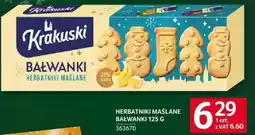 Selgros Herbatniki maślane bałwanki Krakuski 125 g oferta