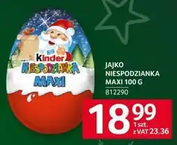 Selgros Jajko niespodzianka Maxi Kinder 100 g oferta