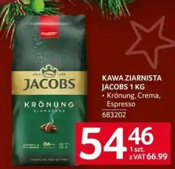 Selgros Kawa ziarnista Jacobs Kronung, Crema, Espresso 1 kg oferta