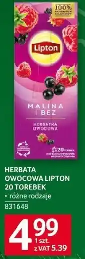 Selgros Herbata owocowa Lipton 20 torebek różne rodzaje oferta