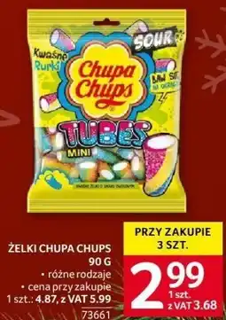 Selgros Żelki Chupa Chups Tubes Mini 90 g oferta