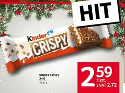 Selgros Baton Kinder Crispy 34 g oferta
