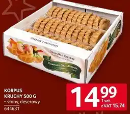 Selgros Ciastka korpus kruchy słony deserowy 500g oferta