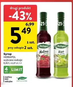 Intermarche Syrop kiwi Herbapol oferta