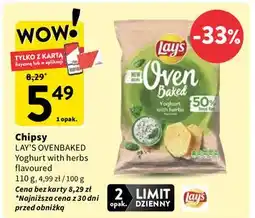 Intermarche Chipsy jogurt z ziołami ogrodowymi Lay's Oven Baked (Prosto Z Pieca) oferta