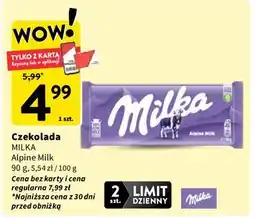 Intermarche Czekolada Milka Alpenmilch oferta