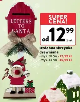 Intermarche Ozdobna skrzynka drewniana wys. 44 cm oferta
