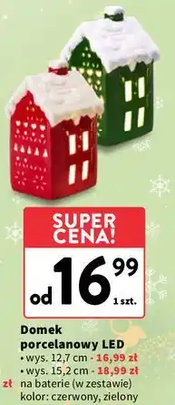 Intermarche Domek porcelanowy led 15.2 cm oferta