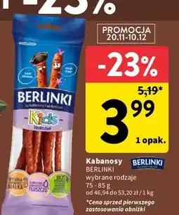 Intermarche Kabanosy drobiowe Morliny Berlinki Kids oferta