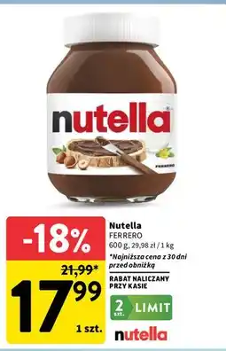 Intermarche Krem czekoladowo-orzechowy Nutella oferta
