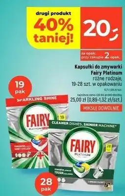 Dealz Tabletki do zmywarki Fairy Platinium All In 1 oferta