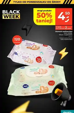 Dealz Chusteczki nawilżane różowe Hops Baby Pure oferta