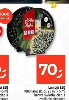 Dealz Lampki 1000 led białe ciepłe oferta