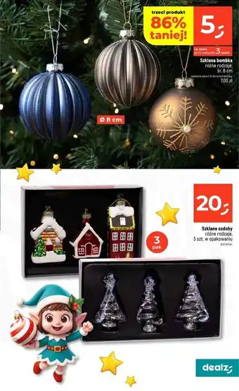 Dealz Bombka szklana 8 cm oferta