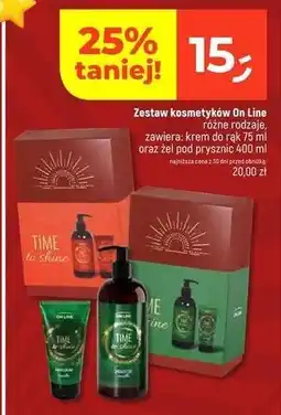 Dealz Zestaw w pudełku time to shine: żel pod prysznic 400 ml + krem do rąk 75 On Line oferta