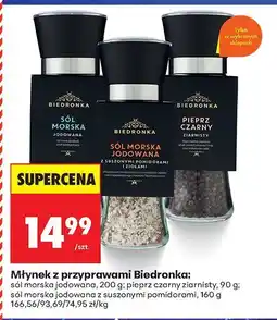Biedronka Młynek z przyprawami Biedronka: pieprz czarny ziarnisty oferta
