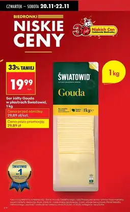 Biedronka Ser gouda Światowid oferta