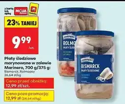 Biedronka Filety śledziowe w zalecie octowej rolmopsy Marinero oferta