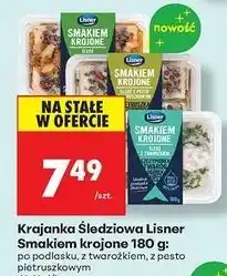 Biedronka Śledzie smakiem krojone z pesto pietruszkowym Lisner oferta