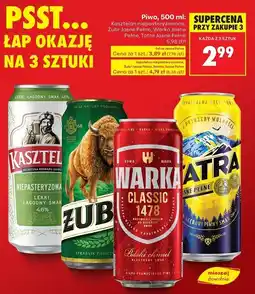 Biedronka Piwo Tatra Jasne Pełne oferta
